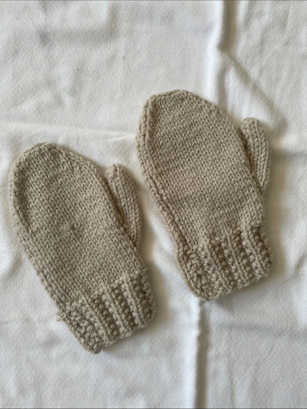 HANDMADE WOOL Hand Knit Mittens Gloves Merino Winter